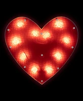 Northlight 13" Lighted Shimmering Heart Valentine's Day Window Silhouette Decoration