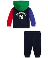 Polo Ralph Lauren Baby Boys Fleece Yankees Hoodie & Pant Set