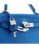 Pre-Owned Hermes Kelly 28 Handbag Verso Evercolor with Palladium Hardware - Verso