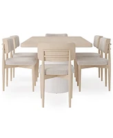 Lunare -Pc. Dining Set (Rectangular Table & Curved Chairs