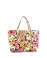 Pre-Owned Dolce & Gabbana Miss Escape Open Tote Printed Saffiano Leather