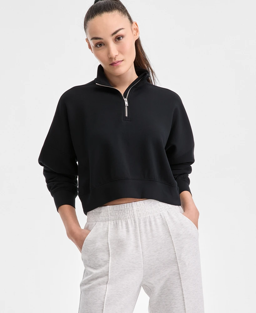 Id Ideology Women's Relaxed Lightweight Quarter-Zip Top, Exclusively at Macy's