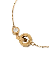 Kate Spade New York Gold-Tone Set-In Stone Interlink Bracelet