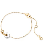 Kate Spade New York Two-Tone Crystal & Interlinking Ring Bracelet