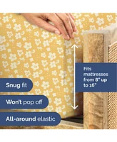 4 Piece Microfiber Floral Sheet Set