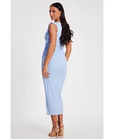 Quiz Women's Jersey Frill Detail Midi Dress