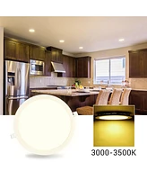 4x 15W Round Led Recessed Ceiling Panel Down Light Fixture Bulb Lamp W/ Driver