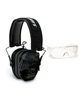 Walker's Razor Slim Shooting Muffs (Multicam Gray) with Safety Glasses