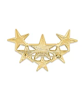 Bling Jewelry Large Statement Celestial Patriotic Usa Rock Star Crystal Stars Brooche Pin