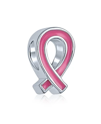 Bling Jewelry Radiant Pink Ribbon Hope Breast Cancer Survivor Charm Bead - Sterling Silver