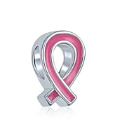 Bling Jewelry Radiant Pink Ribbon Hope Breast Cancer Survivor Charm Bead - Sterling Silver