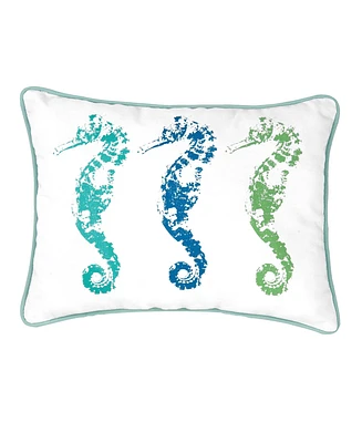 12" x 16" 3 Seahorses Printed Throw Pillow