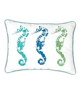 12" x 16" 3 Seahorses Printed Throw Pillow