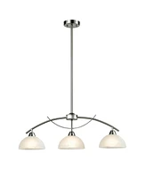 Moose Modern 3-Light Kitchen Pendant Lighting, Brushed Nickel