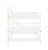 Patio Chairs 2 pcs White Solid Wood Pine