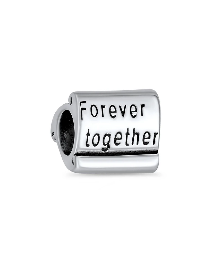 Bling Jewelry Love Family Couples Mantra Charm Bead Sterling Silver for European Bracelet