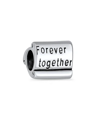 Bling Jewelry Love Family Couples Mantra Charm Bead Sterling Silver for European Bracelet