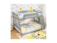 Over Full Low Bunk Bed with Reversible Ladder