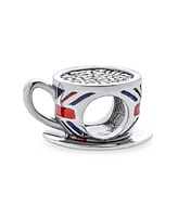 Bling Jewelry Travel England Union Jack Charm Bead Sterling Silver for European Bracelet