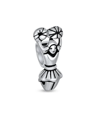 Bling Jewelry School Spirit Cheerleader Charm Bead Sterling Silver for European Bracelet