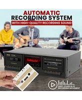 Pyle Dual Cassette Deck Stereo with CrO2 Tape Selector