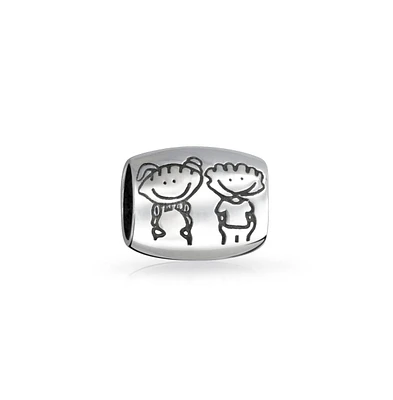 Bling Jewelry Bff Friendship Charm Bead Sterling Silver for European Bracelet