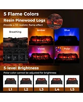 Infrared Quartz Electric Fireplace Log Heater with Adjustable Flame for Efficient Heating and Cozy Ambiance