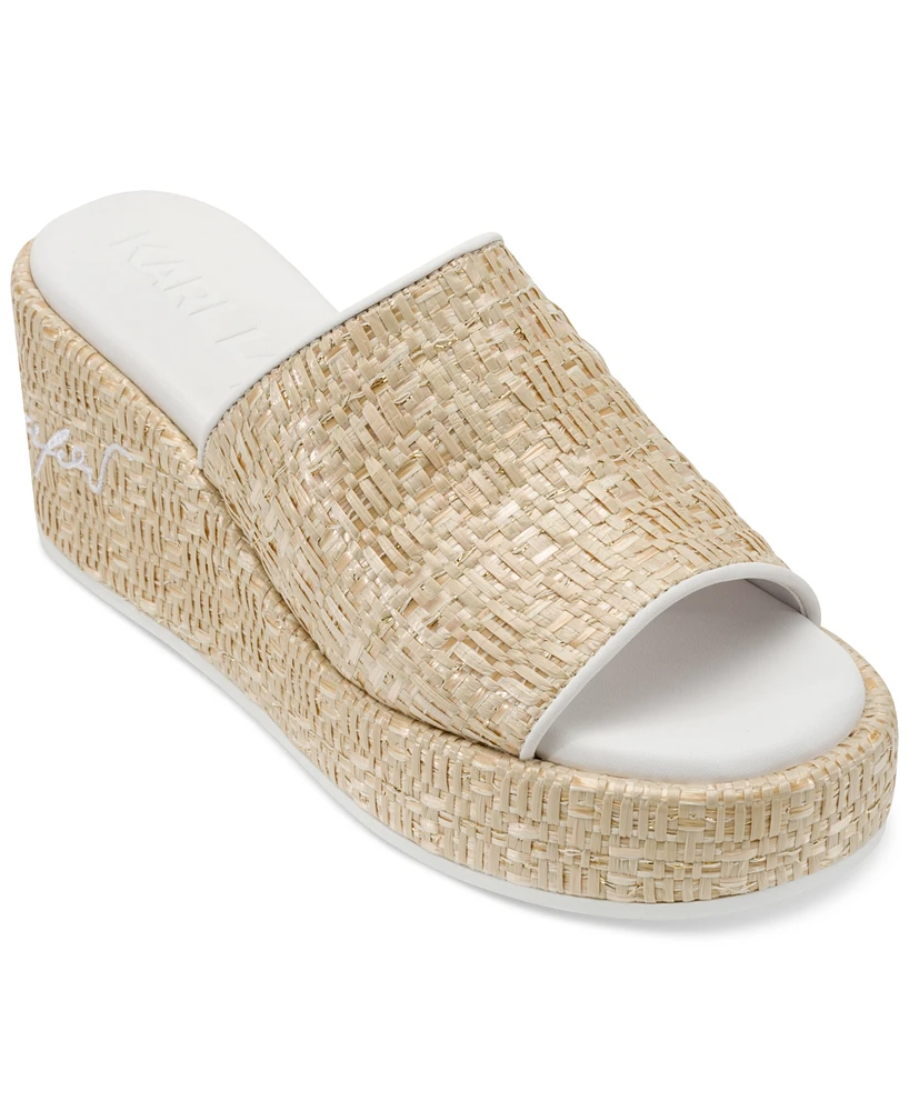 Karl Lagerfeld Paris Women's Calvina Slide Wedge Sandals