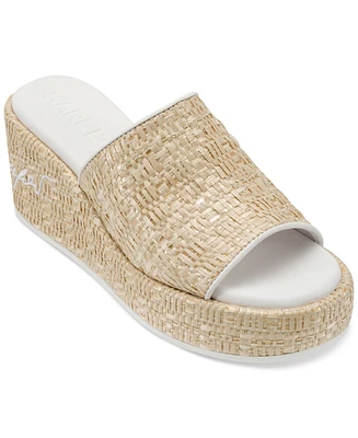Karl Lagerfeld Paris Women's Calvina Slide Wedge Sandals