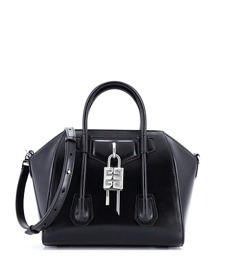 Pre-Owned Givenchy Mini Antigona Lock Bag Leather