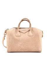 Pre-Owned Givenchy Medium Antigona Bag Embossed Nubuck