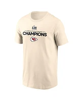 Nike Men's Cream Kansas City Chiefs 2024 Afc Champions Roster T-Shirt