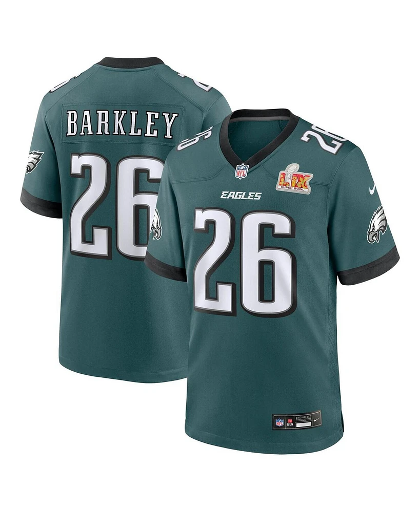 Nike Men's Saquon Barkley Midnight Green Philadelphia Eagles Super Bowl Lix Game Player Jersey