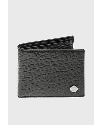 Men's Genuine Leather Elephant Pattern Overflap Wallet