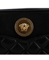 Pre-Owned Versace Medium Medusa Icon Front Slip Pocket Camera Bag Quilted Leather