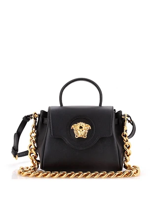 Pre-Owned Versace Small La Medusa Top Handle Bag Leather