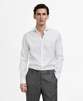 Mango Men's Slim-Fit Cotton Dress Shirt