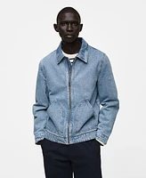 Mango Men's Quilted Denim Jacket