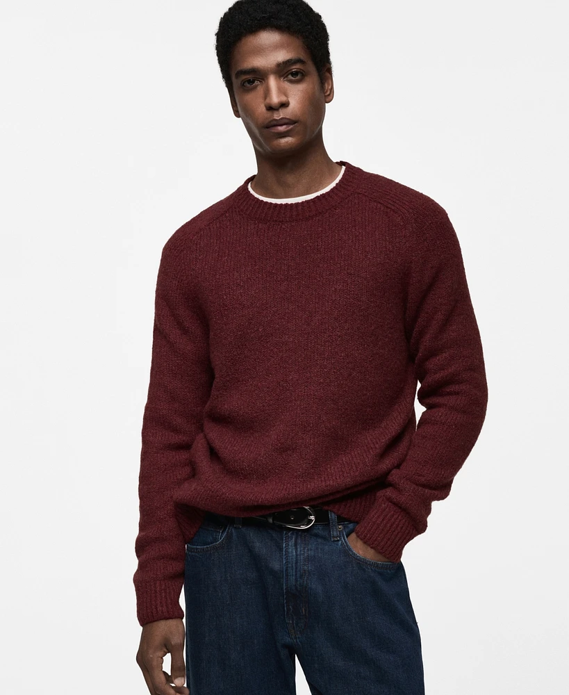 Mango Men's Slim-Fit Wool-Blend Knit Sweater