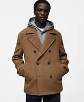 Mango Men's Wool Double Breasted Coat