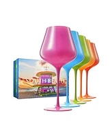 The Wine Savant Colors of South Beach Miami Wine, Set of 5