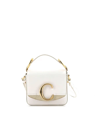 Pre-Owned Chloe Mini C Flap Bag Leather