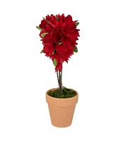 Northlight 14.5" Artificial Mixed Floral Valentine's Day Potted Topiary