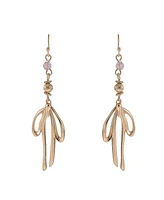 Rachel Rachel Roy Gold Tone Linear Bow Earrings