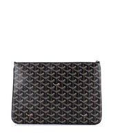 Pre-Owned Goyard Mm Senat Zip Pouch Coated Canvas