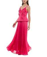 Taylor Women's Embellished Pleated-Skirt Sleeveless Gown