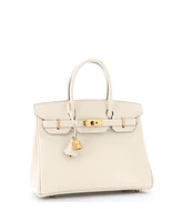 Pre-Owned HERMES Birkin 30 Handbag Light Epsom with Rose Gold Hardware