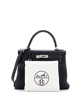 Pre-Owned HERMES Kelly 28 Handbag Black Togo with Palladium Hardware