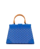 Pre-Owned Goyard Mm Saigon Top Handle Bag Coated Canvas with Leather