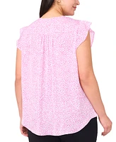 Vince Camuto Plus V-Neck Flutter-Sleeve Blouse